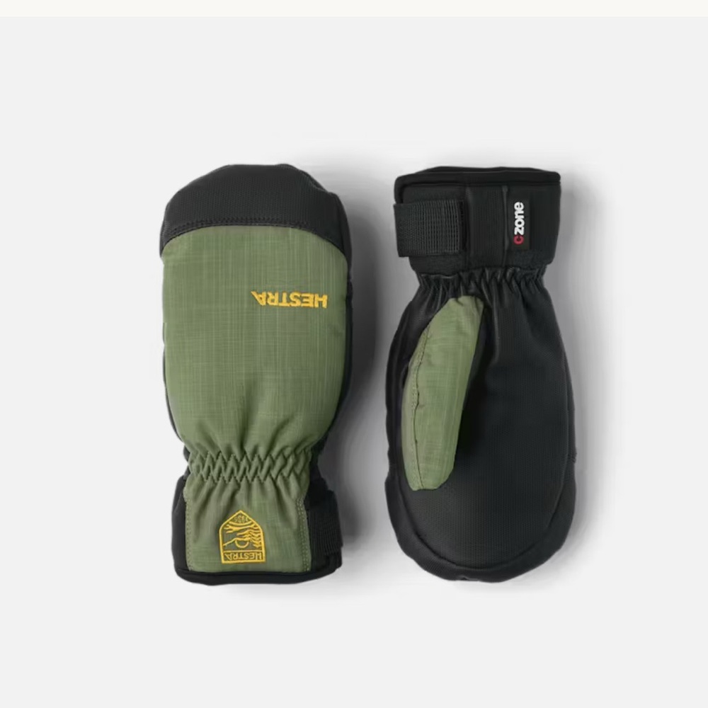 Hestra Ferox Olive and Black Ski Mittens